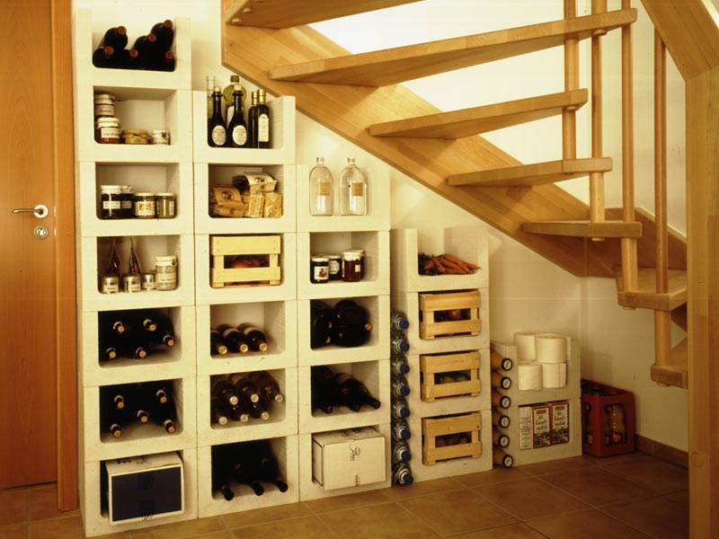 Weinregal aus Stein zum selber bauen